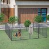 Dog Playpen Outdoor, 16 Panels Dog Pen 40" Height Dog Fence Exercise Pen with Doors for Large/Medium/Small Dogs, Portable Pet Playpen for Yard, R
