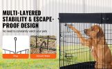 Dog Playpen 8 Panels Foldable Metal Dog Exercise Pen with Pad Cover 30"H
