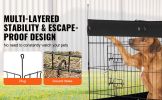 Dog Playpen 4 Panels Foldable Metal Dog Exercise Pen with Bottom Pad Cover