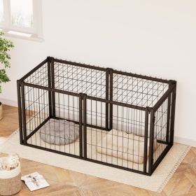 Dog Cage 47.2 Inches, Suitable For Small And Medium-sized Dogs, With A Top Dog Fence, Pet Cage, Indoor, Black. 47.2 Inches Long X 22 Inches Wide (Option: Black)