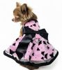 All Aflutter Pink & Black Dog Dress