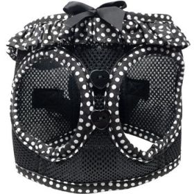 American River Choke Free Dog Harness Polka Dot Collection - Black and White Polka Dot (Option: X-Large)