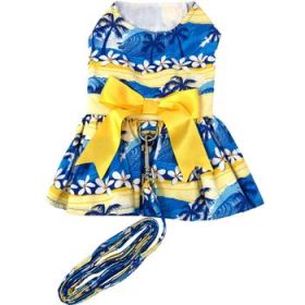 Catching Waves Dog Dress with Matching Leash (Option: X-Large)