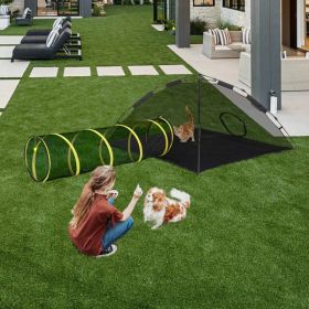 Outdoor Cat Play Tent With Tunnel, Portable Cat Playhouse For Indoor Outdoor, Cat Playpen Enclosed For Cats Rabbits And Small Animals (Option: Black)