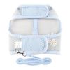 Cool Mesh Dog Harness with Leash - Blue Daisy