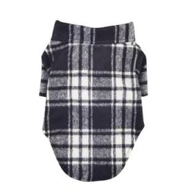 Flannel Dog Shirt - Black and White Plaid (Option: X-Large)