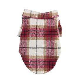 Flannel Dog Shirt - Red and White Plaid (Option: X-Large)
