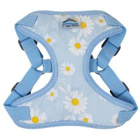 Wrap and Snap Choke Free Dog Harness by Doggie Design - Blue Daisy (Option: Medium)