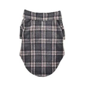 Flannel Dog Shirt - Dark Gray and Pink Plaid (Option: X-Small)