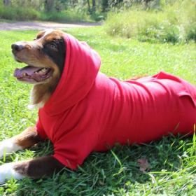 Flex-Fit Dog Hoodie - Red (Option: 2X-Large)