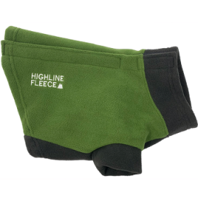 Highline Fleece Dog Coat - Two Tone Green (Option: Size 14LC)