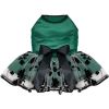 Green and Black Satin Dog Dress