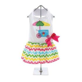 Ice Cream Cart Dress with Matching Leash (Option: Medium)