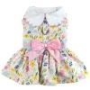 Pastel Meadow Dog Dress with Matching Leash