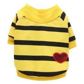 Jarre Aero Bull Pug Puppy Clothes Teddy Milk Cat Pet Spring And Summer Thin Small Dog Puppy (Option: Yellow-M)