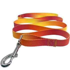 American River Ombre Leash - Raspberry Pink and Orange (Option: 1 inch wide x 6 feet long)