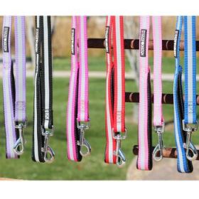 Reflective Nylon Leash with Soft Grip Handle - 3/4 in. Wide x 5 ft. Long (Option: Black)