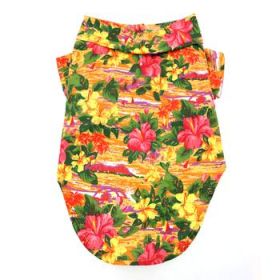 Hawaiian Camp Shirt - Sunset Hibiscus (Option: Large)