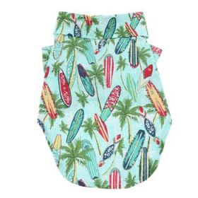 Hawaiian Camp Shirt - Surfboards and Palms (Option: 2X-Large)