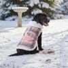 Sherpa-Lined Dog Harness Coat - Pink & White Plaid