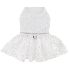 White Lace Dog Wedding Dress with Matching Leash (Option: X-Small)